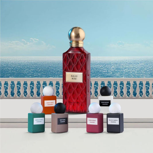 Balas Rose 150ml with 6 x 10ml Diamond Collection Set
