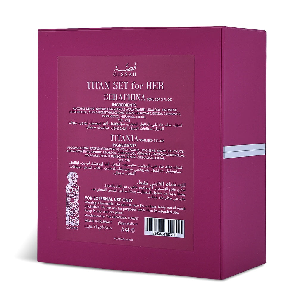 Titan For Her Set- 2x90 ml by Gissah Perfumes (COMING SOON)