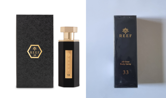 Reef 33 100ml EDP + Reef 33 All Over Body Spray 100ml by Reef Perfumes (2 items)